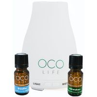 Oco Life White Diffuser with Breathe & ReAwaken Oils